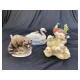 (4) Contemporary Porcelain Animal Figurines