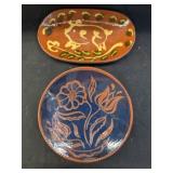 (2) Pcs. of Foltz Redware Pottery