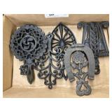 Assortment of Cast metal Trivets