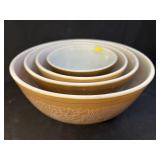 Vintage Pyrex Woodland Brown Nesting Bowl Set