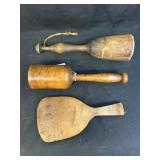 Wooden Mashers w/ Butter Worker