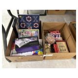 2 Boxes with Game Pieces & Puzzles