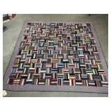 Log Cabin Pattern Quilt