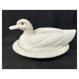 Satin Glass Duck on Nest