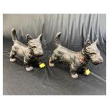 (2) Cast Metal Scottie Dogs