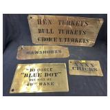 Vintage Brass Poultry Stencils