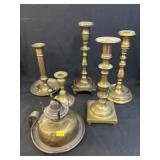 Brass Candlesticks w/ Fluid Light