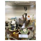 (5) Porcelain Animal & Bird Figurines