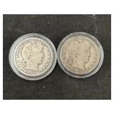 (2) Barber 1/2 Dollars