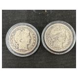 (2) Barber 1/2 Dollars