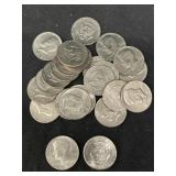 (24) Post-64 Kennedy 1/2 Dollars