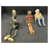 (3) Folk Art Dancing Toys