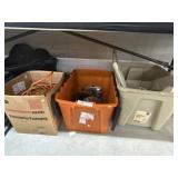 3 Boxes w/ Sprinkler, Tools, & Extension Cords