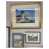 3 Framed Lighthouse Prints