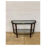 Glass Top Console Table
