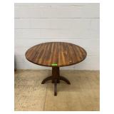 Wood Drop-Leaf Pedestal Dining Table