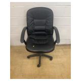 Black Faux Leather Office Swivel Chair