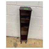 Narrow Wooden Three-Shelf Cabinet on Feet