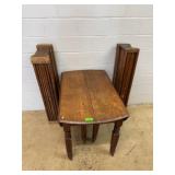 Oak Drop Leaf Table With Leaves and Legs