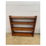 Three-Shelf Solid Wood Bookcase