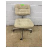 Mid-Century Modern Beige Upholstered Office Chair