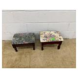 Upholstered Wooden Footstools with Storage