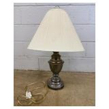 Metal Table Lamp With Pleated Shade