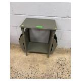 Green Painted Wood Magazine Side Table