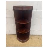 Three-Tier Wood Corner Shelf Unit