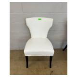 White Leather Side Chairs