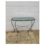 Glass and Metal Wall Table