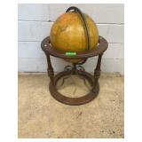 Floor Globe with Wooden Stand and Metal Armillary