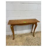 Oak Queen Anne Style Console Table