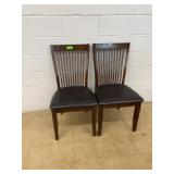 Wood Slat-Back Dining Chairs