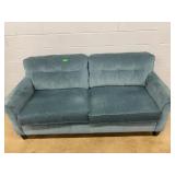 Tufted Blue Upholstered Sofa