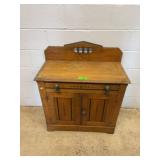 Wood Cabinet With Drawer and Double Doors