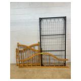 Twin Size Wooden Bed Frame with Metal Spring Suppo