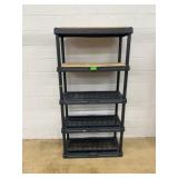 Plastic Shelving Unit With Five Shelves