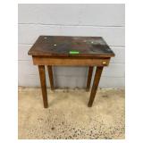 Rectangular Wooden Side Table With Four Legs