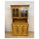 2 Pc. Cochrane Oak China Hutch Cabinet