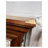 Wood and Glass Display Cabinet With Shelves