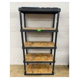 Five-Shelf Plastic and OSB Storage Unit