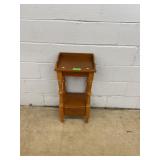 Small Wooden Side Table with Two Drawers