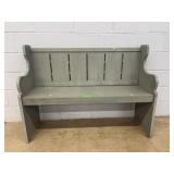 Gray Painted Wooden Bench
