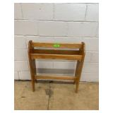 Oak Quilt Rack with Heart Cutouts