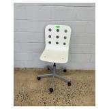 White Office Task Chair with Casters