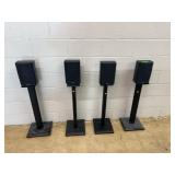 Onkyo Set of Four Speakers with Floor Stands
