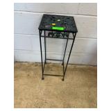 Decorative Cast Iron Plant Stand with Fleur-de-Lis