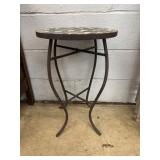 Metal Mosaic Top Accent Table