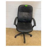 Black Faux Leather Adjustable Office Chair